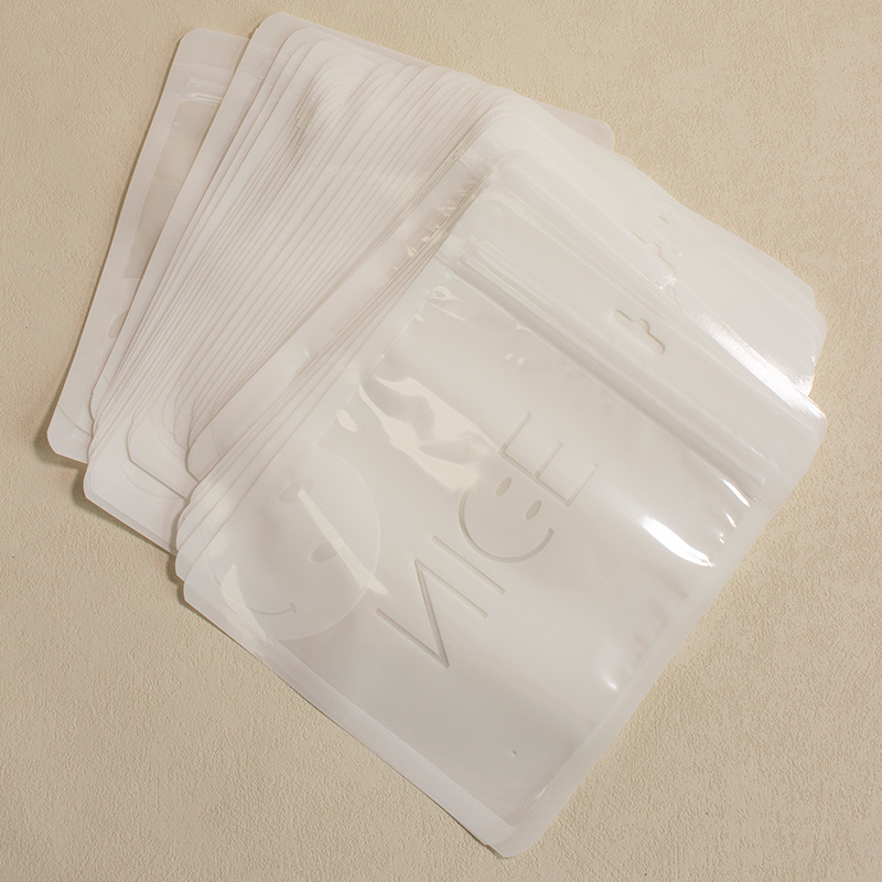 通用笑脸服装拉链袋 粉扑塑料包装袋文具头绳饰品自封袋