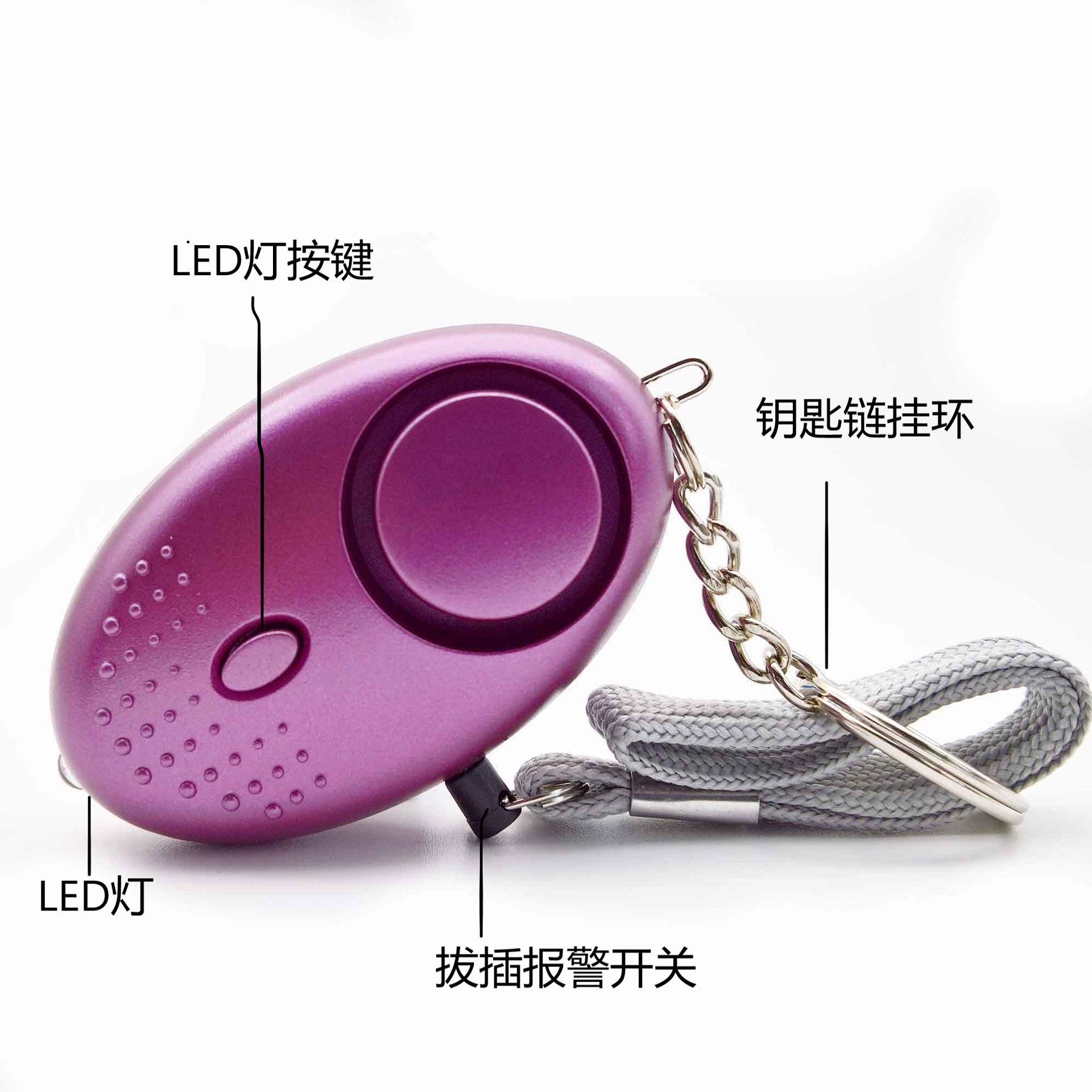 Alarma Personal con Llavero Inalámbrico de 130 dB con Luz LED para Mujeres image 6