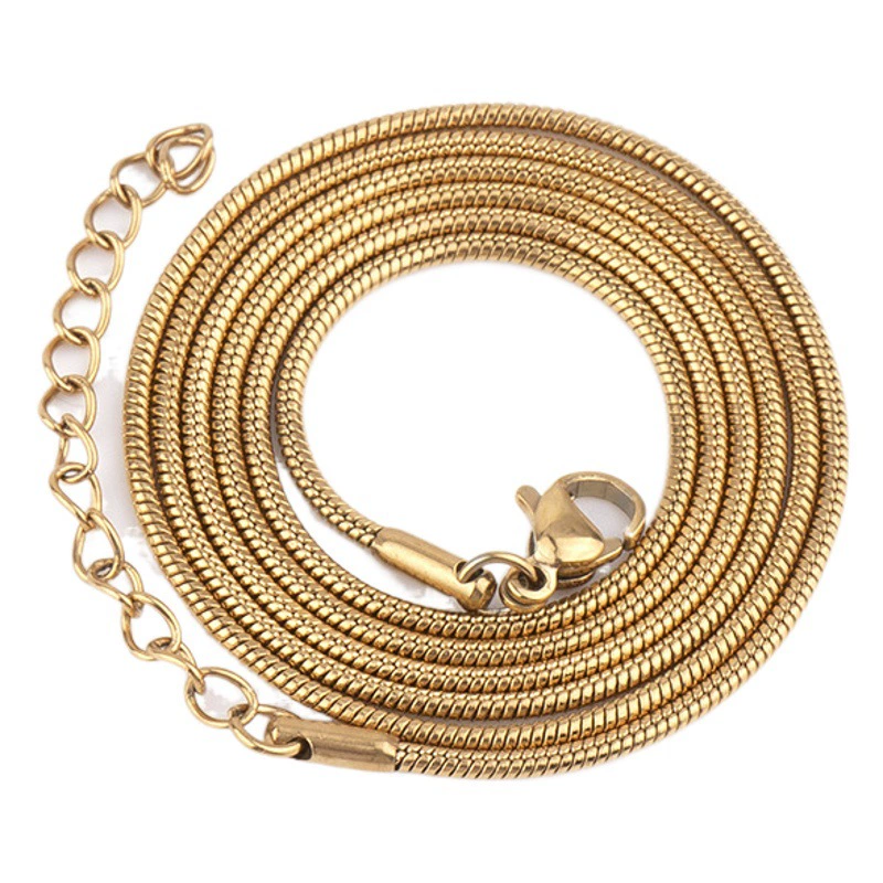 Европейские и американские взрывы из нержавеющей стали змеиная цепочка змеиная кость цепь пружинное титановое стальное ожерелье простая личность цепочка ключицы Новая оптовая продажа