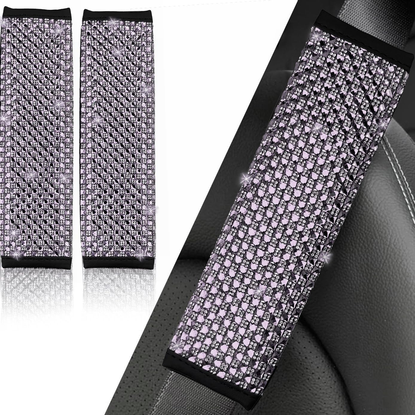 Car diamond steering wheel cover Amazon foreign trade car handle cover rhinestone with drill four seasons universal handle cover wholesale