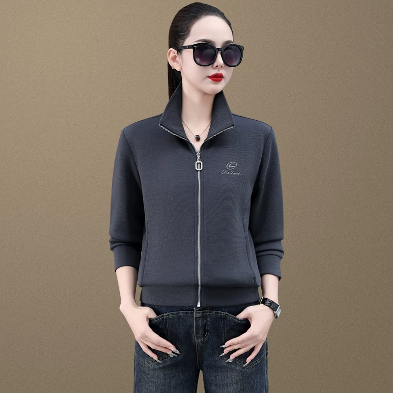 Cardigan, jacket, spring sweatshirt with zipper, long-sleeve, western style