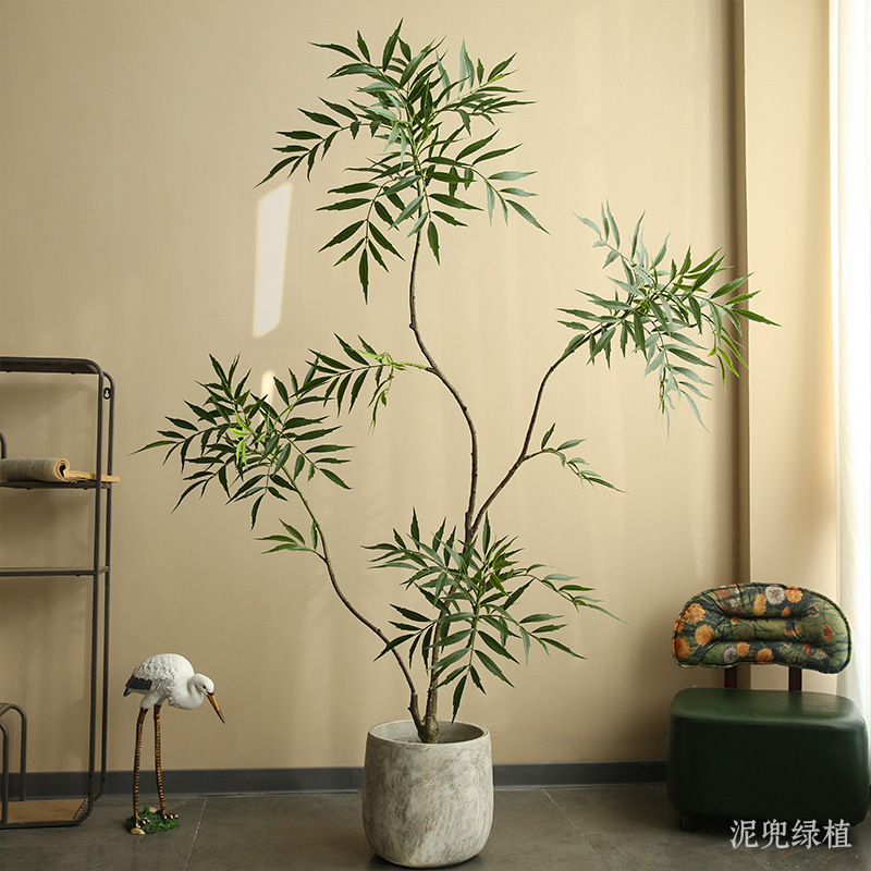仿真绿植十大功劳北欧轻奢创意家居落地摆件轻奢现代室内装饰假树|undefined