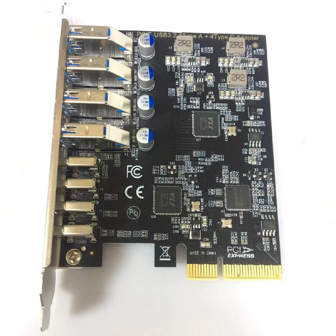 PCIE4X в 4 порт usb3.0 переходная карта Настольный компьютер pcie4X в usb3.1