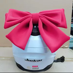 Cute Motorcycle Helmet Bowknot Red Double Layer Decoration