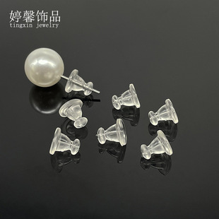 Japanese and Korean transparent wine glass-shaped plastic ear plug ear pressure diy earrings anti-drop plug earrings accessories material