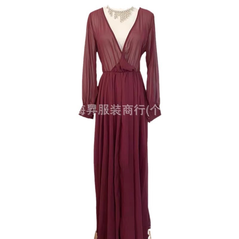 Comercio exterior, vestido de mujer de verano misceláneo, vestido de temperamento largo, fábrica de Xiyin, stock transfronterizo bajo