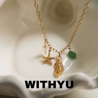与瑜海洋系列项链海星海螺珍珠玉吊坠不锈钢可下水亚马逊外贸货源