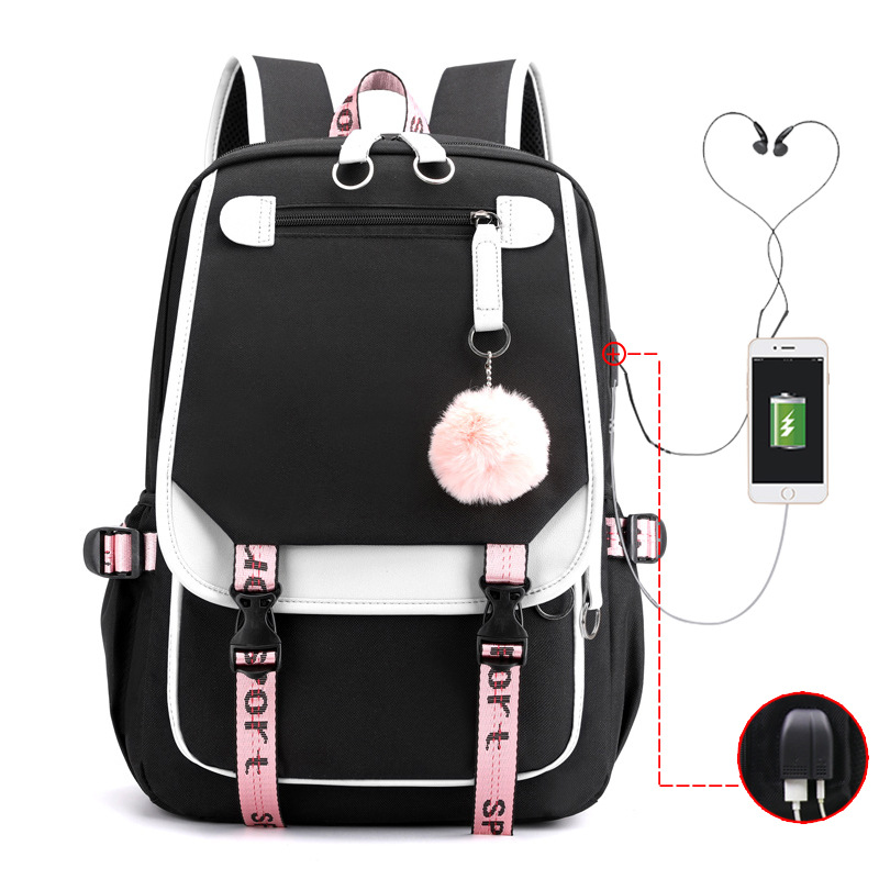 Mochila en blanco de ventas transfronterizas calientes, mochila de estudiantes de Oxford coreana de gran capacidad, simple mochila de ocio universal