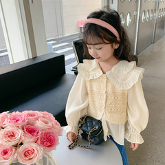 Children's shirts for girls 2024 Spring and Autumn new fashion kids' autumn tops baby two-piece stylish blouses