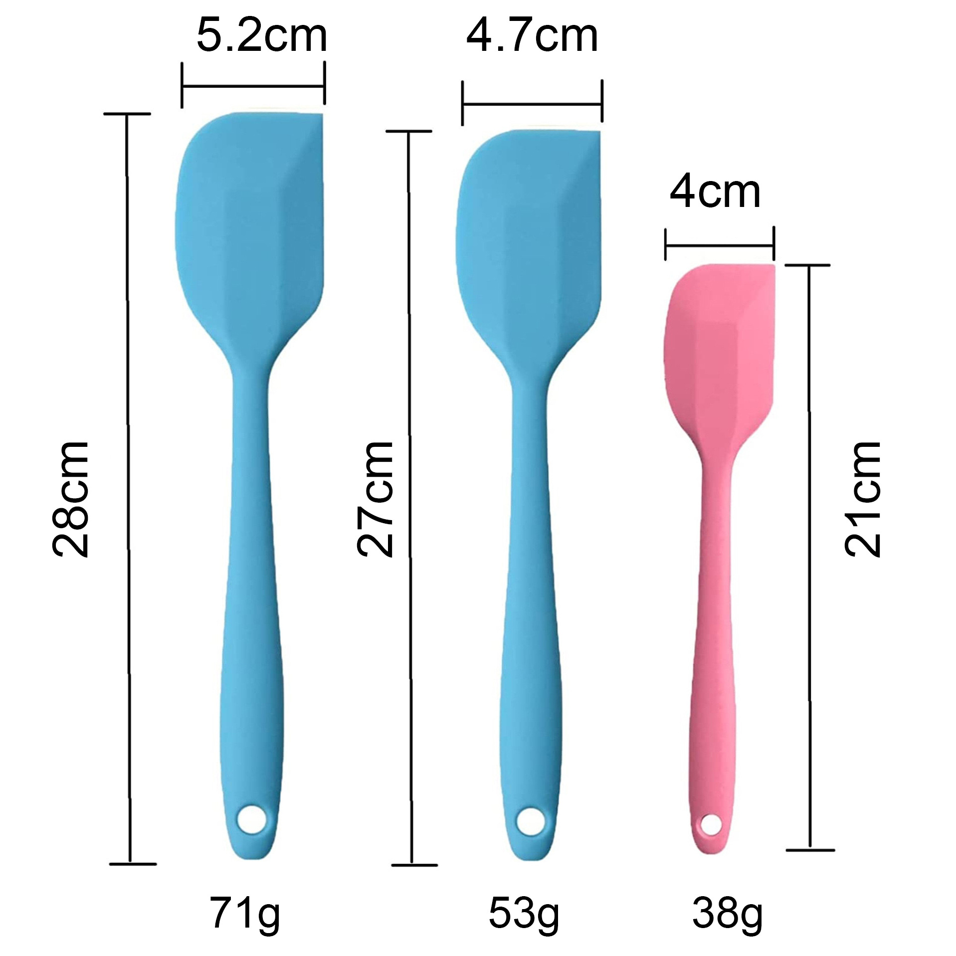 Cross-Border Spot Solid Color Large Scraper All-Inclusive Thickened Mixing Baking Tool Silicone Scraper Cake Cream Spatula
