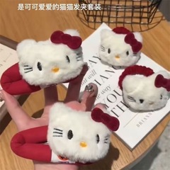 アンコラの赤いkt猫の蝶結びのヘアピンの少女の額の前髪のかわいい甘いアニメの大きいサイズのBBの髪飾り