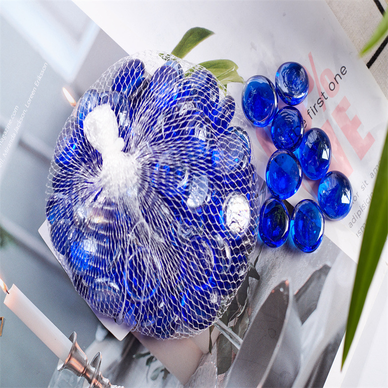 Cuentas planas de vidrio ámbar estilo principal, decoración para brasero, acuario, oficina y manualidades DIY