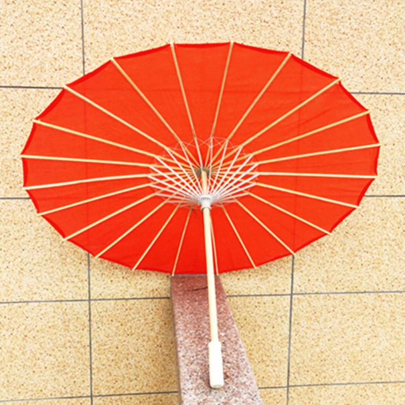 (2개) 고대 스타일 오일 종이 우산 낙하산 춤 낙하산 레드 댄스 화이트 페인팅 우산 클래식 술 우산 정지 천장 일반 우산 공장