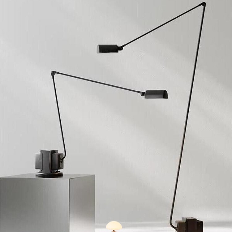 Italian Lumina Floor Lamp Designer Simple Retro Style Living Room Study Adjustable Swing Arm Reading Table Lamp