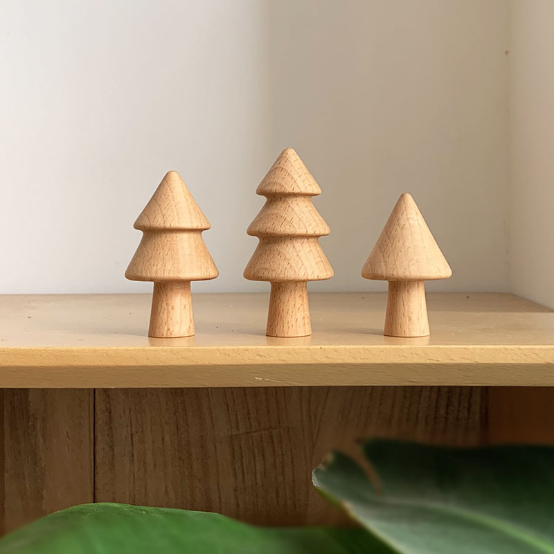 Decoración de madera maciza japonés lindo seta decoración hecha a mano exquisito pequeño árbol moderno minimalista gabinete estante Decoración