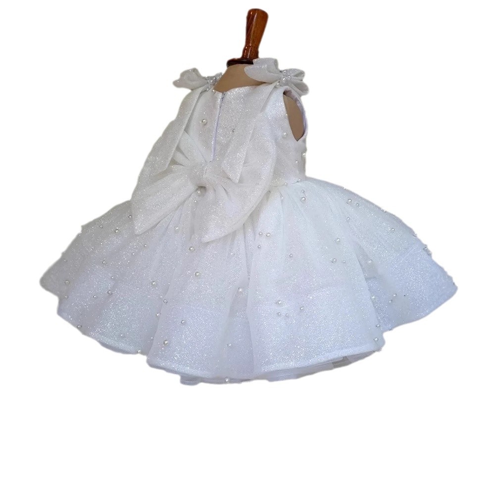 흰색 민소매 공주 원피스 스트랩 귀여운 1 세 원피스 아마존 새로운 국경 1 세 어린이 원피스 공급