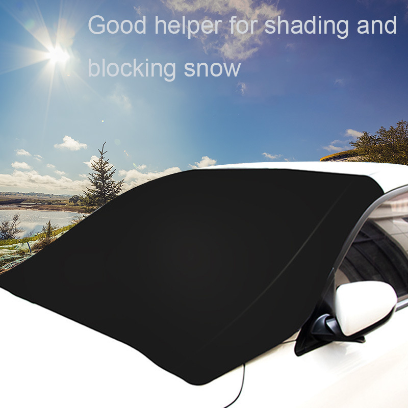 Cross-Border Labelable Silver-Coated Cloth Snow-Blocking Glass Cover to Cover Snow, Silver-Coated Cloth to Prevent Frost and Anti-Theft Car Windshield and Sunshade