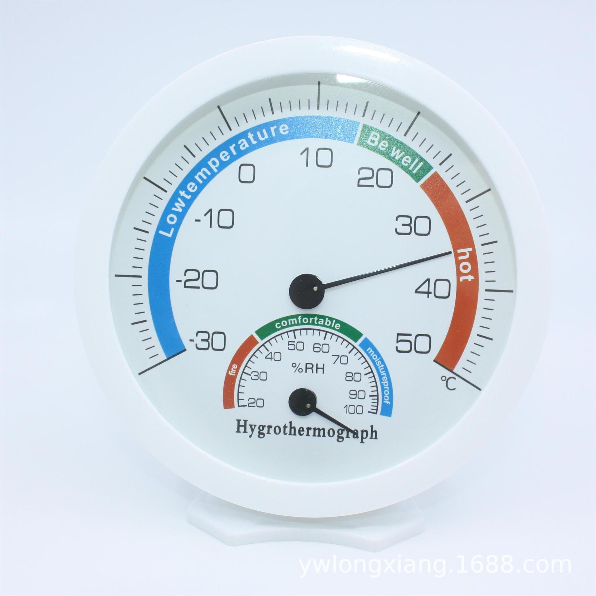 2020A温度计 湿度计 金属指针室内家居壁挂式台式温湿度计