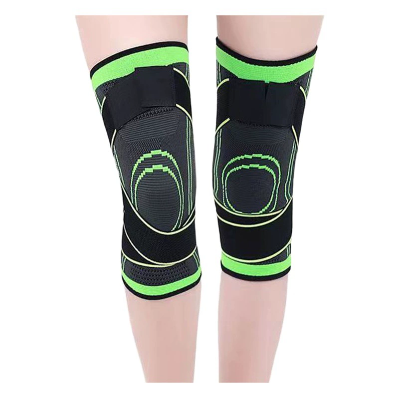 Ремешок под давлением, фитнес-протекторы, мужские и женские наколенники с дышащим ремешком, намоточные наколенники, нейлоновые вязаные ремешки для баскетбольной езды