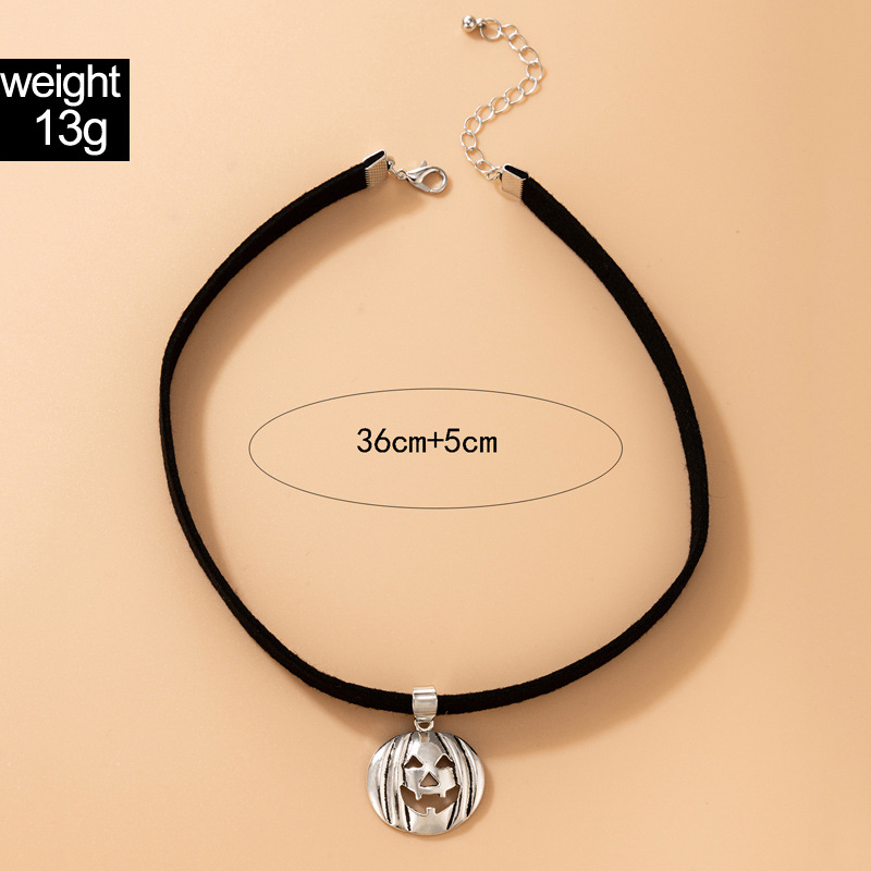 Halloween ghost eyeball mummy pumpkin lantern geometric necklace wholesale nihaojewelry