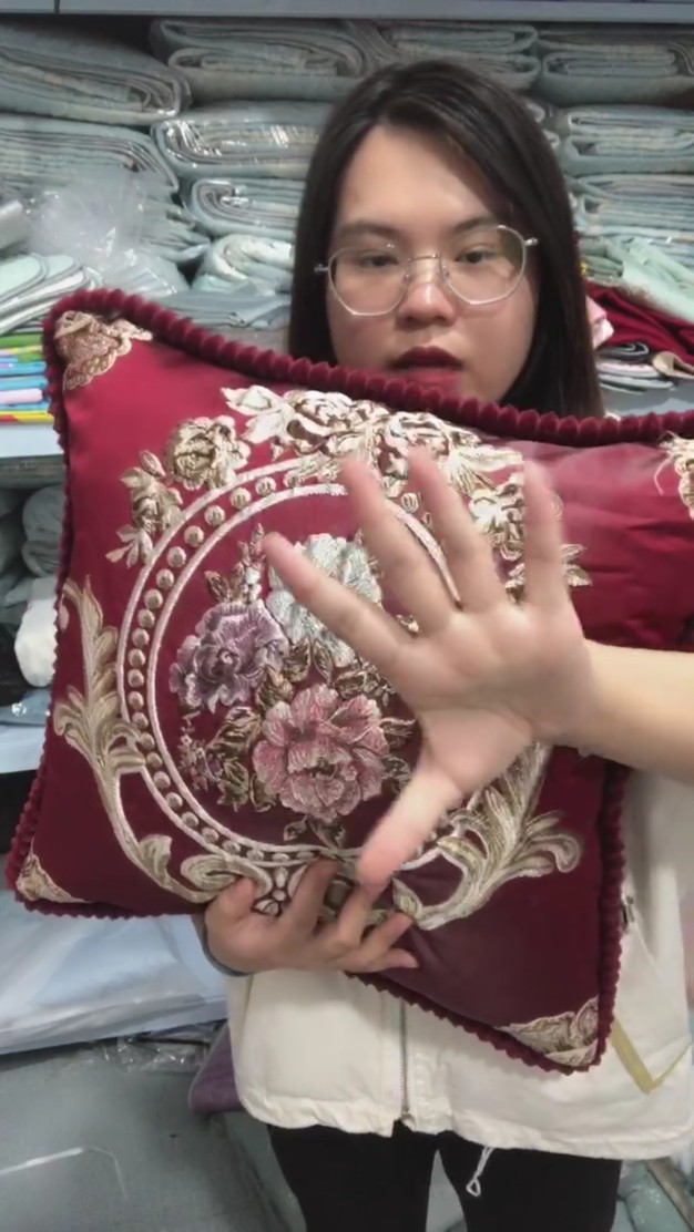 福利款抱枕壹對裝酒紅色不退不換