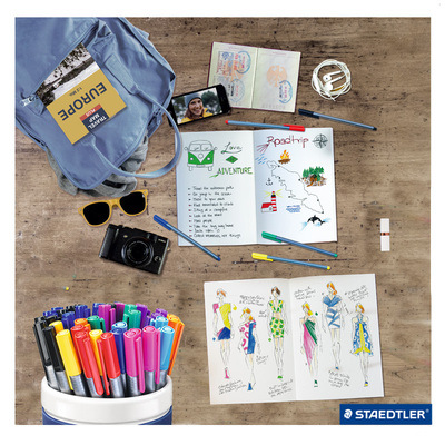 Alemán STAEDTLER schidlou 334 triángulo Gel pluma gancho pluma de escritura fina 36 Color 50 color aguja pluma