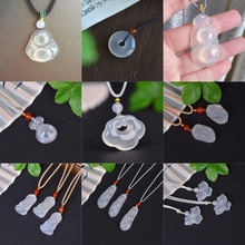 冰种玛瑙玉髓无事牌平安扣吊坠福豆观音佛公貔貅钱袋玉石挂件项链