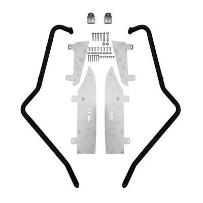 Applicable to 23 Guangyang rowing S350 motorcycle CK300T-13 bumper drop-resistant anti-collision bumper modification parts (Motorcycle bumper) - black-frosted-front-bumper-including-304-stainless-steel-pedal-spotlight-accessories