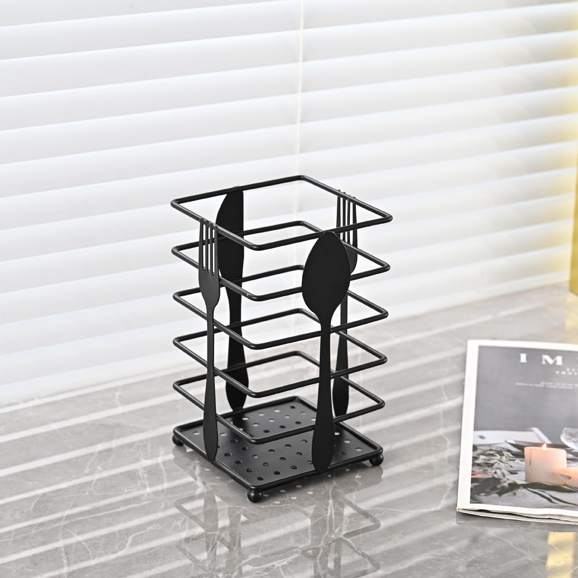 Organizador de Utensilios de Cocina de Hierro Multiusos para Cocina