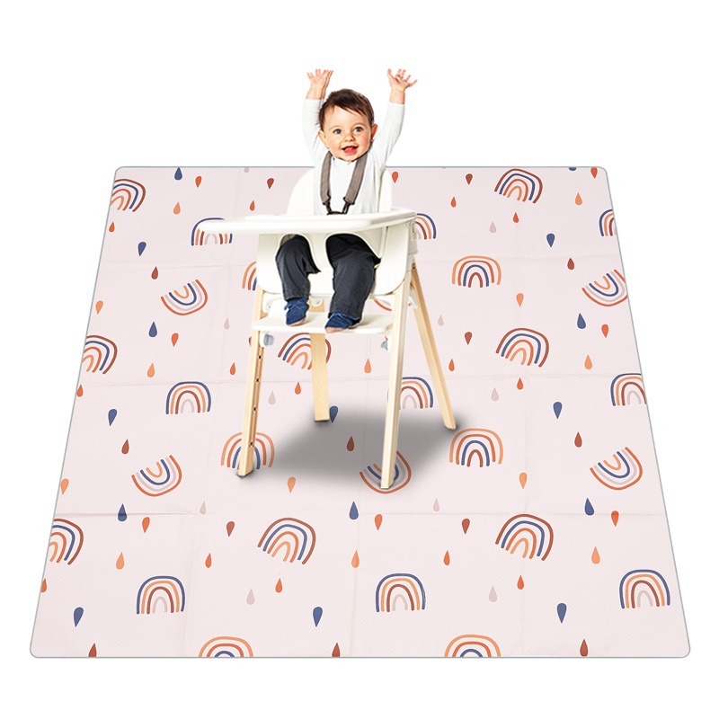 Amazon popular Silla de comedor de pierna alta para niños Mat antideslizante alfombra de piso estera de juego alfombra de picnic anti-sucio impermeable silla alfombra de piso