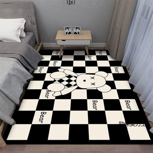 Cartoon Bedside Blanket Bay Window Blanket Carpet Living Room Long Floor Mat Bedroom Thickened and Stain-Resistant Girl's Room Carpet Floor Mat