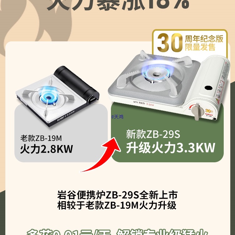 新款卡式炉户外炉具便携炉露营野炊大火力瓦斯炉燃气炉