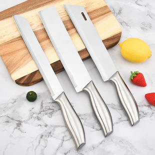 Factory wholesale new stainless steel fruit knife household lengthened melon fruit knife watermelon Hami melon cutter kitchen knife