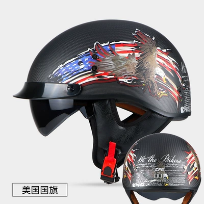retro | Motosiklet kaskı (dəbilqə) - 3k-american-flag-m