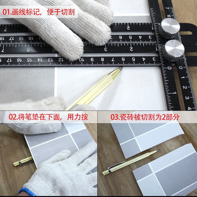 (2개) 타일 ??마킹 바늘 다이아몬드 텅스텐 강철 합금 머리 바닥 타일 절단 강철 바늘 칼 펜 모양의 마킹 바늘 홈 장식 선 그리기