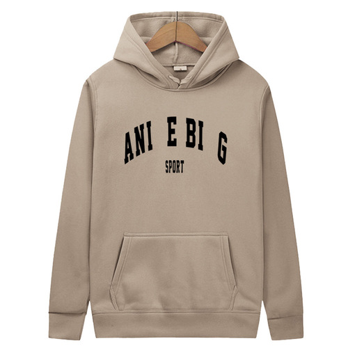 American ANINE letter printed sweatshirt fashion winter lined hooded sweatshirt loose sports men women sweatshirt