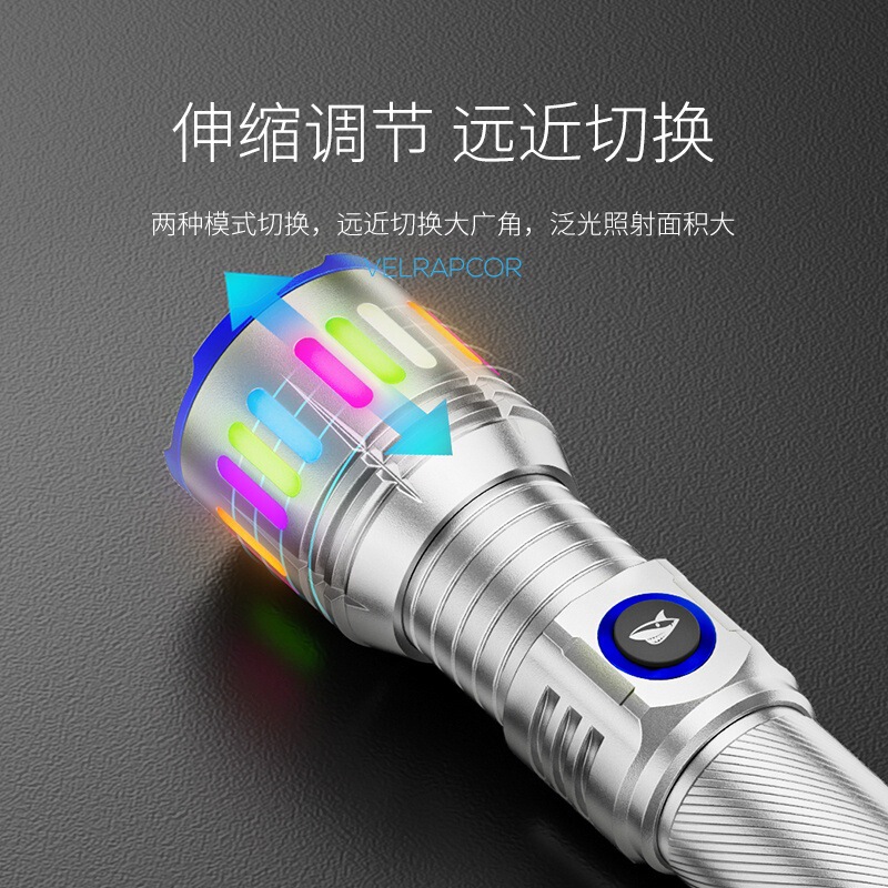户外夜光变焦白激光手电可搭燃烧镜片便携式铝合金迷你手电筒|undefined