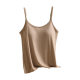 Spring and Summer Thread Sling Vest with Chest Pad Women's Outer Wear Free Bra Comfortable Breathable plus size Base Vest for Women