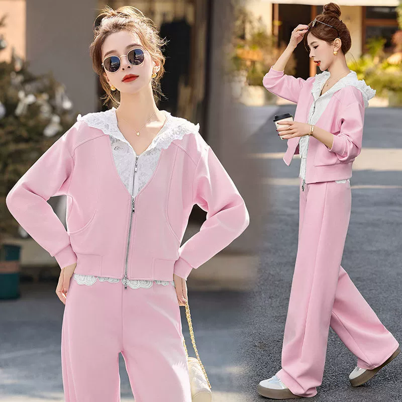 Европейская станция 2025: новый набор толстовок, худи на молнии, костюмы из двух частей с прямым кроем в стиле casual. # 903