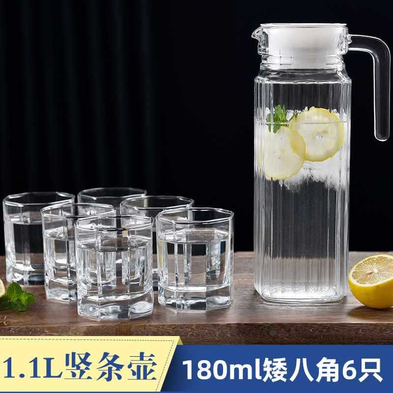 tetera de agua fría, tetera de vidrio, tetera de té doméstica de gran capacidad a prueba de explosiones y calor, taza de agua fría y hervida de alta temperatura