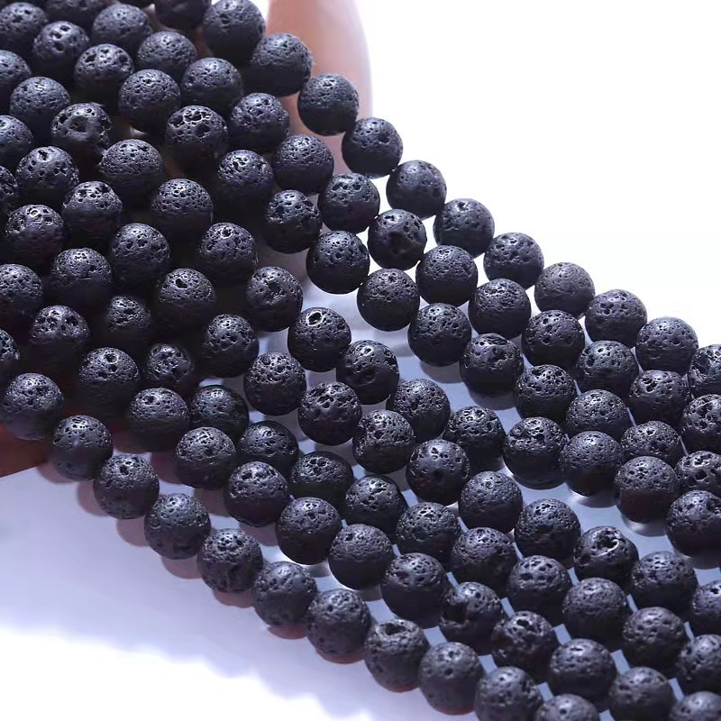 Cross-border supply volcano stone beads, natural volcanic rock bracelet wholesale DIY bracelet beads decorations semi-finished accessories