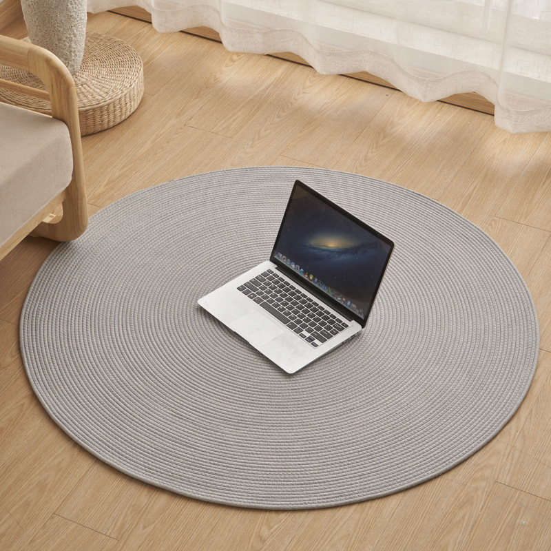 Sala de estar nórdica alfombra mesa de café manta dormitorio alfombra de piso hogar lavable sofá cama lado gran área redonda tejida a mano