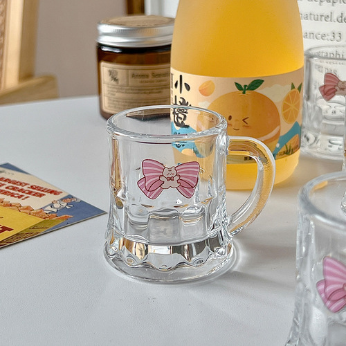 Bo Limei Korean eating and broadcasting blogger's same style soju cup glass, high-looking girl's heart cup, cute fruit wine cup