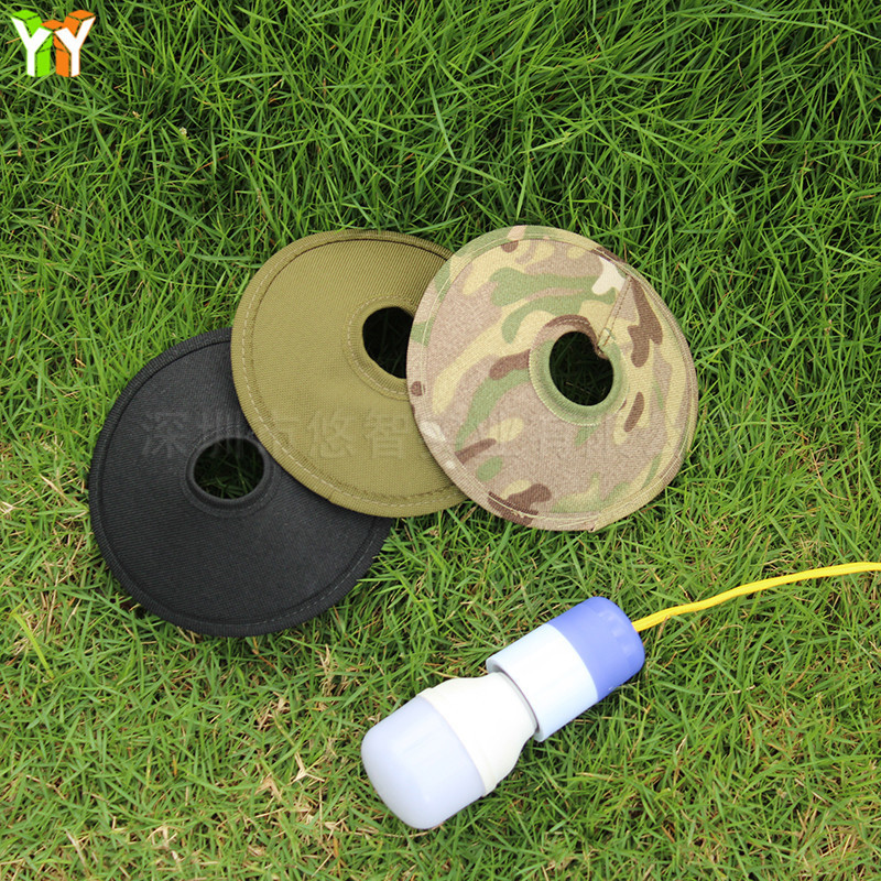 In stock camping spotlight camouflage canvas lampshade home courtyard restaurant hanging flashlight spotlight cover