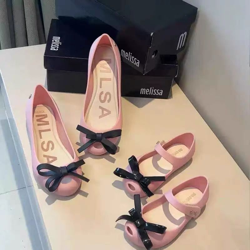 Melissa Children's Shoes 2026 New Model Girls' Sandals with Bow, Princess Shoes for Older Children, Jelly Shoes, Mother-Daughter Matching Shoes