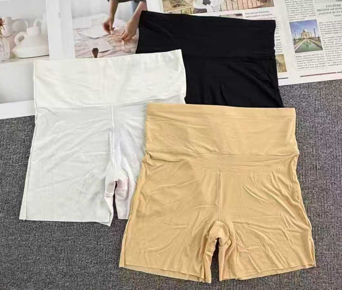 1520 # cintura alta hielo abdominal pantalones de seguridad para mujeres desnudas para usar pantalones de seguro de ángulo plano de verano