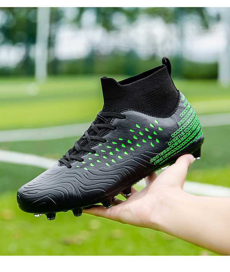 Fußball in der Größe 4748 mit hohem Schaft für Jungen und Mädchen AG mit langen, mit Spikes versehenen Lederfüßen für Sportschuhe für Teenager und Studenten_voghion.com