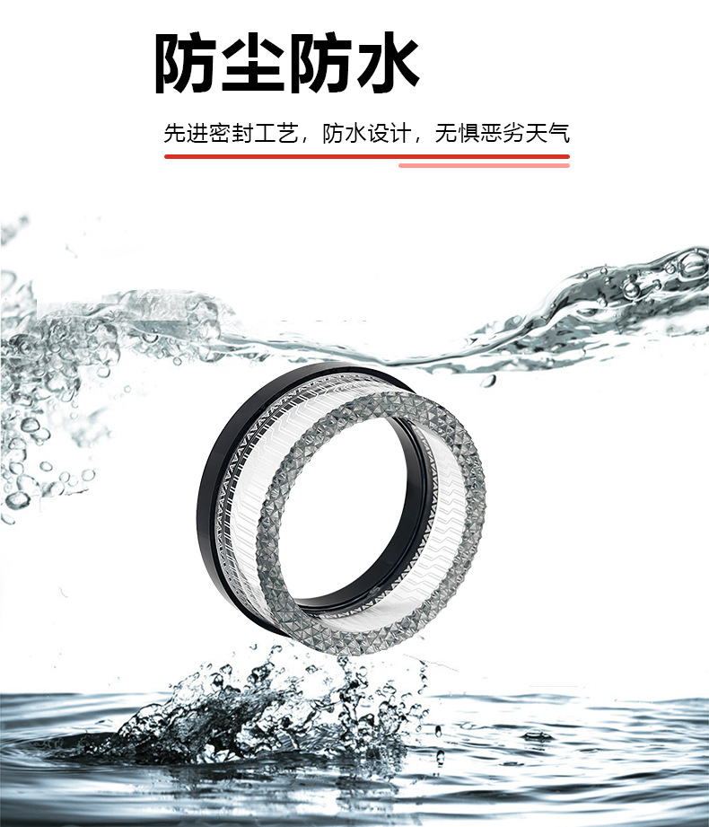 Cross-Border New Car Led Headlight Decorative Halo Ring with Colorful 5D Lens Angel Eyes Integrated Cover Turn Signal Modification