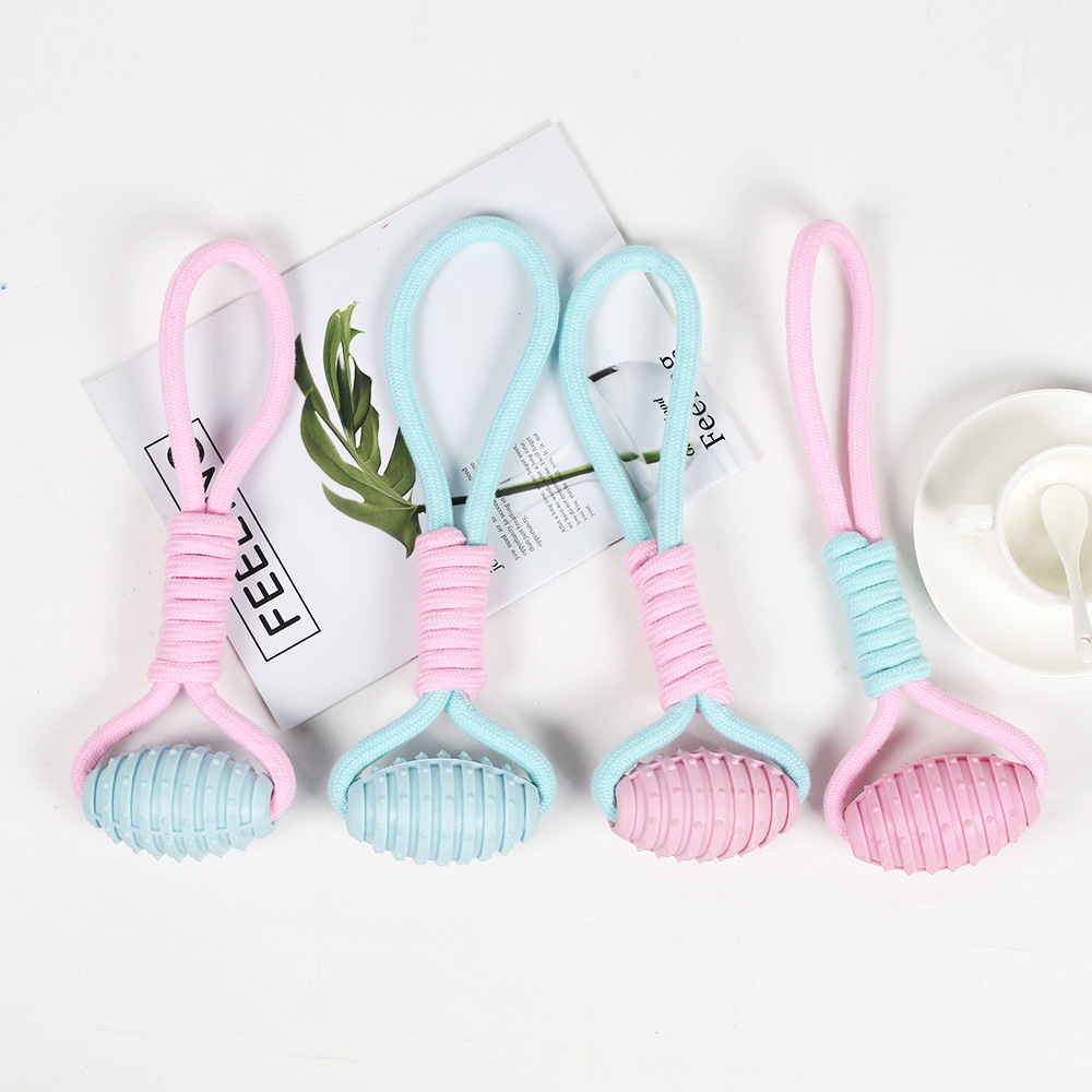 Juguete para mascotas de TPR de gran venta transfronterizo, palo de dentición para perros para entretenimiento, juguete de autoentretenimiento para cachorros duradero y resistente a las mordidas.