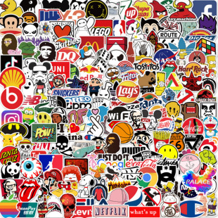 201 personalized trend brand logo cartoon graffiti stickers mobile phone iPad computer decoration DIY removable stickers
